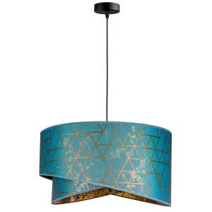 Glimex Abazur Premium Függőlámpa - Türkiz - 45cm