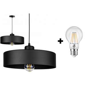 Glimex Lavor Függőlámpa - Fekete - Large