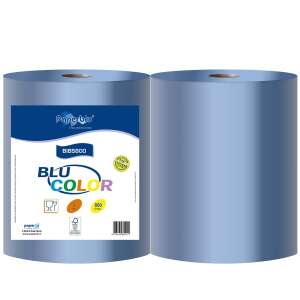 Paperblu BLU COLOR 3 rétegű papírtörlő tekercs, 800 lapos, 26 cm átmérő, kék, 2 tekercs/csomag - Paperdi