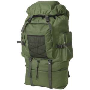 Rucsac militar vidaXL 100L XXL verde, rucsac mare pentru drumeții, camping și aventuri în aer liber - Valize și genți