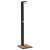 vidaXL fekete polyrattan és akácfa kültéri zuhanyzó, 50 x 55 x 224 cm, fehér alapon