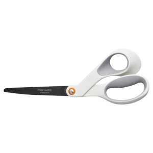 Fiskars Tapadásmentes olló, 21 cm, fehér és fekete, ferde nézet - Fiskars