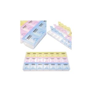 Gyógyszeradagoló tablettaszervező napi rekeszekkel a gyógyszerek kezeléséhez - Gyógyszeradagoló