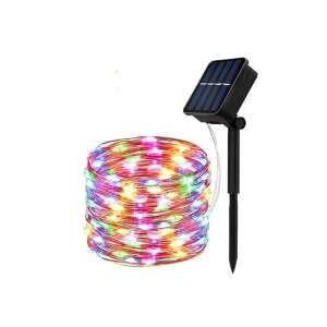 Solar powered fairy lights, 100 LED copper wire string lights, waterproof, outdoor decoration, multi-color, 10 meters - Nonbrand String Light