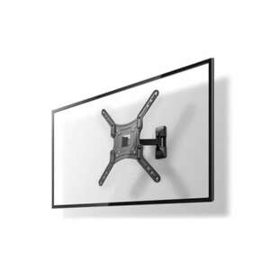 HS490 TV Wall Mount, 14"-47", Full Motion, Black, Installed on Wall - TV Stand and Wall Mount