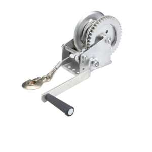 Flinke 1000 kg manual winch, hand winch, heavy duty winch, steel cable, 10 meter cable, 4:1:1 gear ratio - Lift