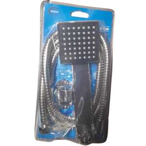 Shower head set with hose and holder, black - Shower head