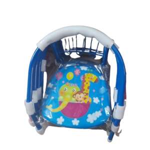 Kék fém gyerek szék állatmintával, 1-6 éves korig - Kerti gyerekbútor