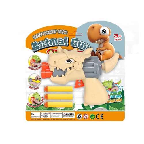 Dinosaur toy gun with soft bullets, Animal Gun, for kids ages 3 and up