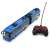 Remote control toy trolleybus, blue, with headlights, rechargeable battery, for kids