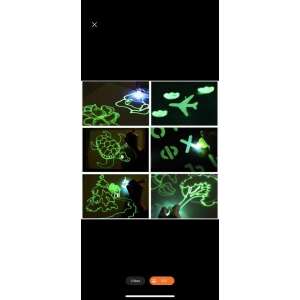 Glow in the dark drawing board with light up pen, kids drawing on the board in the dark - Drawing Board
