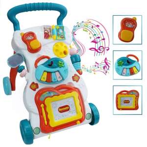 Multifunctional baby walker with music, phone, drawing board, and other interactive features - Push & Pull Toy