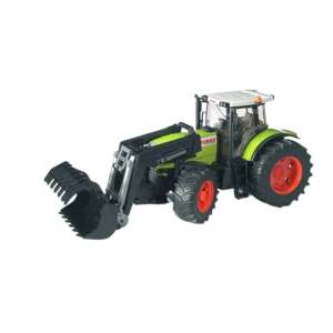 Green toy tractor with front loader, 1:16 scale, with lights and sounds, for kids - Ride-On