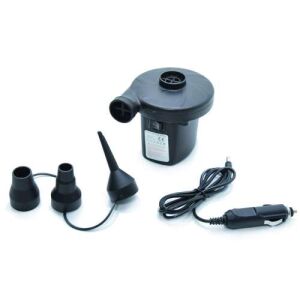 Portable electric air pump for inflatables with nozzles and car adapter - Electric Pump