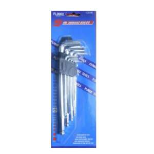 Flinke 9 piece L-shaped Allen key set, perfect for furniture assembly, bike repairs, and other DIY projects - Hand tool