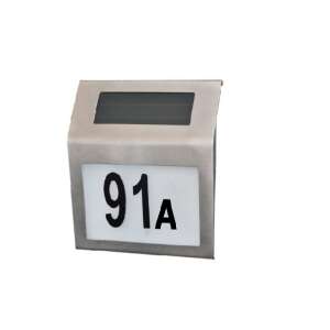 Solar powered house number sign with LED illumination, showing house number 91A - House Number Plate