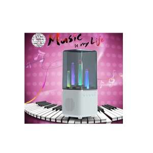 TU-102 City Light Bluetooth speaker with colorful lights, white color - Nonbrand Bluetooth Speaker