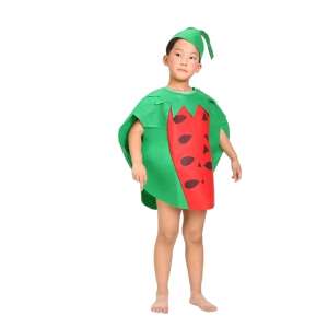 Watermelon costume for kids, green and red, IdeallStore® brand, full body, with hat - Costume for Kid