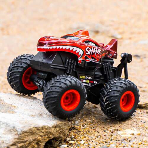 Timeless Tools remote control shark car, red, 360 degree rotation, drift wheels, off-road