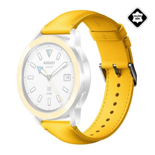 XIAOMI citromsárga valódi bőr okosóra pótszíj