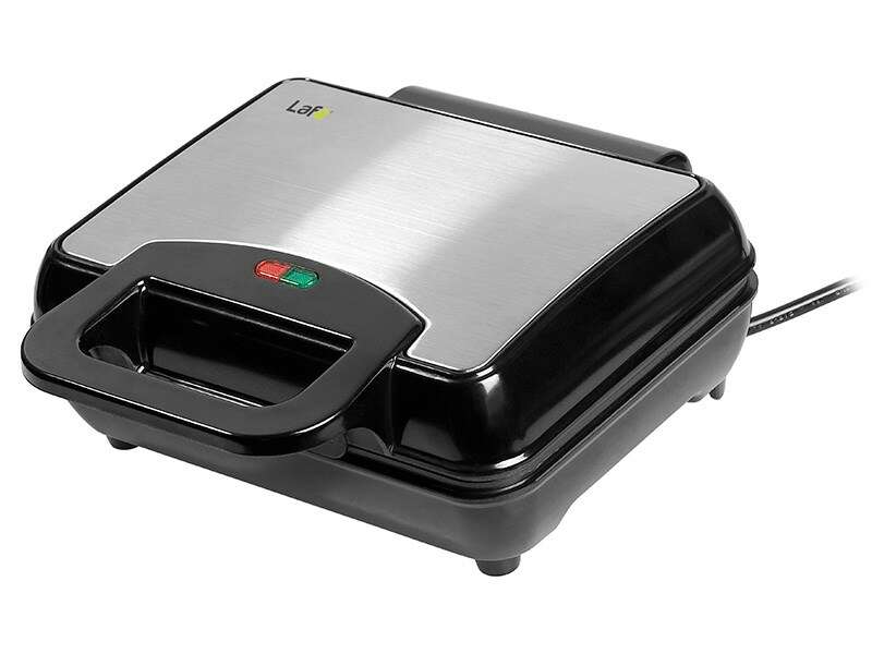 LaFe GFH-001 1000W, 2 slice, XL, Cool Touch, non-stick Black-Silver Waffle Maker