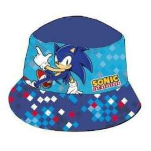 Sonic the Hedgehog Kinder Sommer-Bucket-Hut, blau mit Sonic-Druck, 30+ UV-Schutz - Sonic