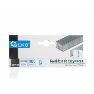 Staple Set for Stapler, 1.2 x 2.0 mm x 12 mm, 1000 pcs, Geko G01323 131330222 - Office technology