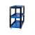 GEKO G10820 3-shelf tool trolley, blue and black, with wheels, side view