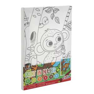 Paint by number kit for kids, featuring a cute monkey design. Perfect for creative fun and relaxation. - Paint by Numbers Kit