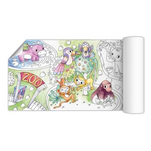 Цветен пример за плакат за оцветяване Dodo La Zoo със зоологически животни - Тетрадка за работа, книжка за оцветяване