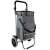 Gardlov 23187 foldable shopping trolley, grey, with wheels and shoulder strap