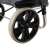 Gardlov 23187 foldable shopping trolley, detail of the wheel, black with white rim