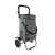 Gardlov 23187 foldable shopping trolley, grey, with wheels and shoulder strap