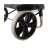 Gardlov 23187 foldable shopping trolley, detail of the wheel, black with white rim