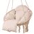 Comfortable Vintage golyafészek hinta hanging chair with ecru cushion
