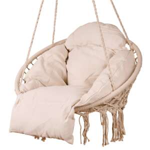 Close-up of Vintage golyafészek hinta hanging chair with comfortable cushion - Nest Swing