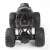 Front view of black remote control off-road car with HD Wi-Fi camera, 4WD, 1/16 scale