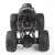 Front view of black remote control off-road car with HD Wi-Fi camera, 4WD, 1/16 scale