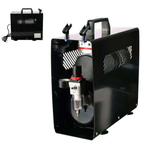3.5 Liter Silent Twin-Cylinder Compressor with Metal Housing and Airbrush Holder Bracket AS-196A 97413612