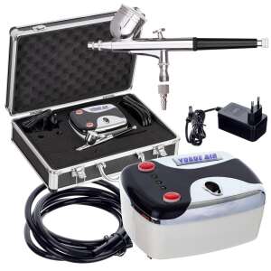 Vogue Air airbrush kit with compressor, hose, and carrying case - Paint Sprayer and System