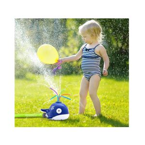 Vidám bálna-locsoló, kid playing with whale sprinkler, summer outdoor fun - Inflatable Toy & Beach Toy
