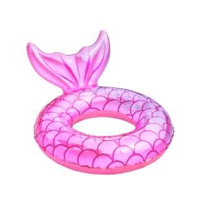 Rosa aufblasbarer Meerjungfrauen-Schwimmring für Kinder, 60 cm - Schwimmreifen für Kinder