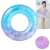 Inflatable glitter confetti swim ring, 70 cm, blue and purple, summer party, collage