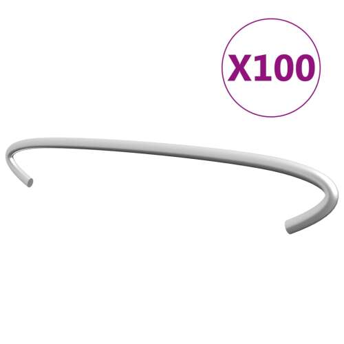 vidaXL 100 db horganyzott acél gabionhorog 20 cm - Kerítéselem