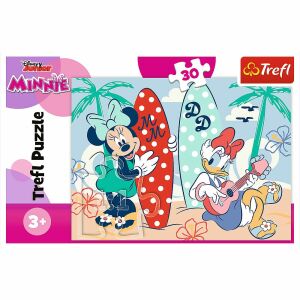 Trefl Disney Minnie & Daisy Puzzle Plażowe, 30 elementów - Trefl Puzzle