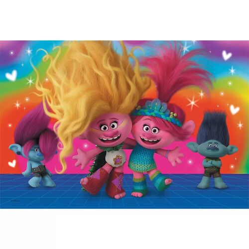 Trefl Trollok Csillámos Puzzle 60 darabos Poppy és Branch karakterekkel