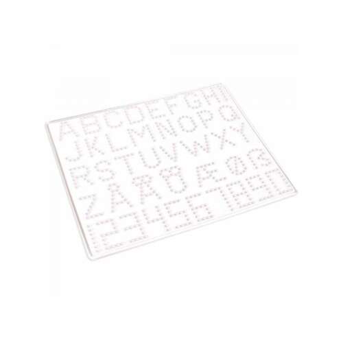 PlayBox 5mm MIDI Perlenplatte mit Buchstaben, Zahlen und Symbolen, 5er-Pack