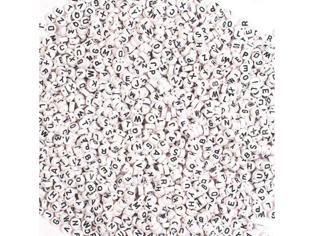 PlayBox: Set de mărgele rotunde albe ?i negre 500 buc