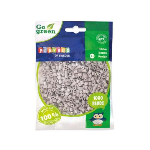 Playbox Go Green 1000 Stück graue 5mm Bügelperlen