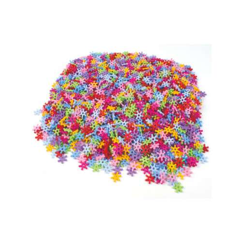 PlayBox 6200 Stück Schneeflockenförmige Kunststoffperlen in verschiedenen Farben